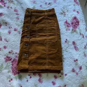 Mudd Tan Button-Up Pencil Skirt